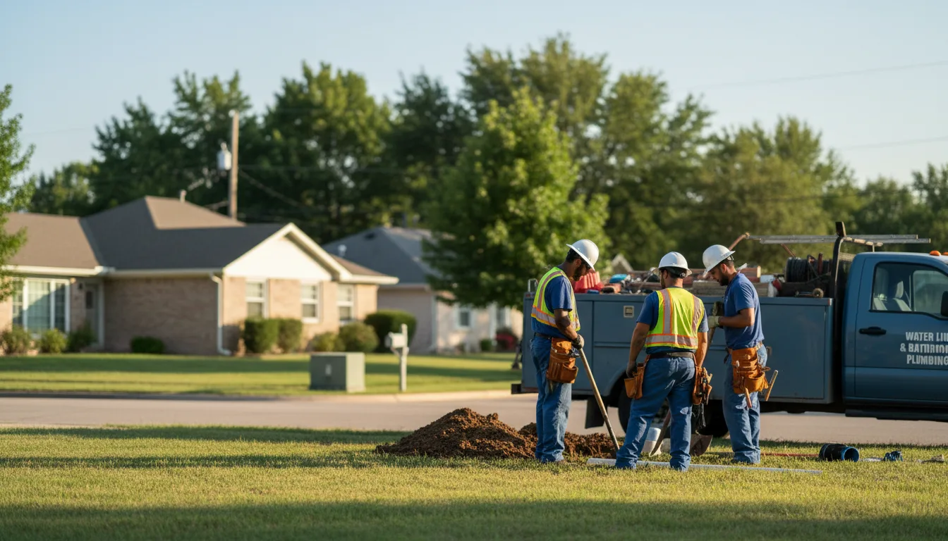 Residential water line and bathroom plumbing service in Strasburg, OH